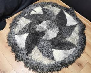 Fårskinn - Runda mattor - eco-carpets-sheepskin-adam-leather