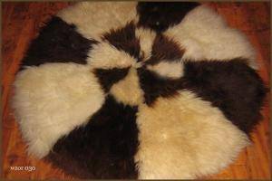 Fårskinn - Runda mattor - glamorous-round-carpets-sheepskin-adam-leather